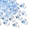 Baking Painted Transparent Glass Beads, Rondelle, Light Steel Blue, 8x5mm, Hole: 1.5mm, 2083pcs/1000g