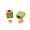 304 Stainless Steel Beads, Golden, Square, 4.5x4.5x3.5mm, Hole: 1.8mm