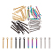 40Pcs 4 Colors Ion Plating(IP) 304 Stainless Steel Pendants, Bar Charm, Mixed Color, 15x2x1.2mm, Hole: 1mm, 10pcs/color