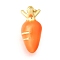 Brass Enamel Pendants, Cadmium Free & Lead Free, with Jump Rings, Real 18K Gold Plated, Carrot, 18.5x8.5mm, Hole: 3.5mm