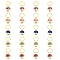 SUPERFINDINGS 20Pcs 5 Styles Tree of Life Keychain Gemstone Keychain Natural Crystal Stone Handmade Keyring Charm for DIY Lucky Bag Charms Keyring