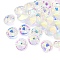 Glass Charms, Faceted, Cone, Clear AB, 8x4mm, Hole: 1~1.2mm