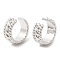 Brass Cuff Earrings, Non Piercing Earrings, Long-Lasting Plated, Lead Free & Cadmium Free, Platinum, 13.5x15x6mm