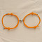 Alloy Heart-shaped Magnetic Braided Rope Bracelets for Couple Girlfriends, Orange, 5-1/2~10-1/4 inch(14~26cm)