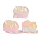 Spray Painted Glass Beads, Elephant, Beige, 11x14x9.5mm, Hole: 1.2mm
