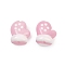Handmade Lampwork Enamel Beads, Glove, Pearl Pink, 17.5x15x10mm, Hole: 1mm