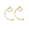 Brass Pendants, Twist, Rack Plating, Long-Lasting Plated, Cadmium Free & Lead Free, Real 18K Gold Plated, 29x16.5x4mm, Hole: 7.5x5.5mm