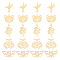 10Pcs 5 Style 201 Stainless Steel Pendants, Laser Cut, Mixed Animal, Golden, 2pcs/style