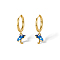 Sweet and Lovely S925 Sterling Silver Hoop Earrings, Golden, Umbrella