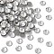 Preciosa® Crystal Hotfix Flatback Stones, Czech Crystal, Round(438 11 612 Chaton Rose VIVA 12 ®), 00030 242 Argent Flare, SS16(3.8~4mm)