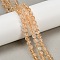 Natural Citrine Beads Strands, Round, 6mm, Hole: 1mm, about 65pcs/strand, 15 inch