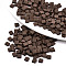 2-Hole Glass Seed Beads, Opaque Frosted Colours, Rectangle, Coconut Brown, 5x4.5~5.5x2~2.5mm, Hole: 0.5~0.8mm, about 1180pcs/bag