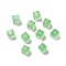 K9 Glass Imitation Austrian Crystal Beads, Faceted, Suqare, Light Green, 4x4x4mm, Hole: 0.9mm