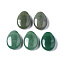 Natural Green Aventurine Pendants, Teardrop, 25x18x8~9mm, Hole: 1.6mm