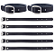 GORGECRAFT 10Pcs 8x1/2 Inch Black Leather Luggage Labels Strap Cowhide Luggage Tags Replacement Belts with Buckle Watch Band Strap for ID Card Pass Holder Storage Hanging Supplies Travel Accessories