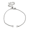Tarnish Resistant 304 Stainless Steel Cable Chains Bracelet Making, with Lobster Claw Clasps and Chain Extenders, Stainless Steel Color, 6-1/8 inch(15.4cm), Hole: 2.3mm