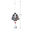 Glass Suncatchers, Stainless Steel Hanging Ornaments Home Garden Decoration, Christmas Tree, 380mm