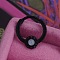 316L Stainless Steel Hoop Nose Rings, Black, 8mm, Pin: 1.2mm