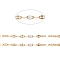 Handmade 304 Stainless Steel Dapped Chains, Cable Chains, with Enamel and Spool, Soldered, Flat Oval, Long-Lasting Plated, White, 3x1.5x0.1~1mm, about 32.8 Feet(10m)/roll