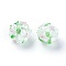 Handmade Bumpy Lampwork Beads, Round, White, 12~13mm, Hole: 1.5~1.6mm