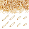 PH PandaHall 1600Pcs 4 Sizes Glass Bugle Beads, Golden Long Tube Seed Bead 5/6/9/12x2mm Loose Spacer Bead with 0.5mm Round Hole for Earring Bracelet Neckalce Jewelry DIY Craft Making Dress Decor