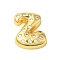 Rack Plating Brass Micro Pave Clear Cubic Zirconia Perdants, Cadmium Free & Lead Free, Long-Lasting Plated, Real 18K Gold Plated, Letter Z, 22x19x6mm, Hole: 4x2.5mm
