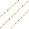 Brass Boston Link Chains, Cadmium Free & Nickel Free & Lead Free, with Square Beaded, Unwelded, with Spool, Real 18K Gold Plated, 1.5x1x0.2mm, 3.5x1.5x1.5mm