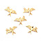 Rack Plating Brass Pendants, Long-Lasting Plated, Cadmium Free & Nickel Free & Lead Free, Swallow, Real 18K Gold Plated, 20.5x32.5x4mm, Jump Ring: 5x0.6mm, 3.5mm Inner Diameter