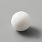 Silicone Beads, Round, White, 15mm, Hole: 2mm