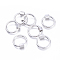 Brass Screw Carabiner Lock Charms, for Necklaces Making, Quick Links, Long-Lasting Plated, Cadmium Free & Lead Free & Nickel Free, Ring, Platinum, 20x2mm, Screw: 6x5x5mm