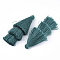 Polyester Tassel Big Pendant Decorations, Teal, 65~72x25~28mm