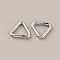 Brass Triangle Linking Ring, Buckle Clasps, Quick Link Connector, Fit for Top Drilled Beads, Webbing, Strapping Bags, Platinum, 5x5.5x0.6mm, Inner Diameter: 3x3.5mm