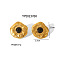 Elegant Stainless Steel Lotus Flower Stud Earring for Women, with Natural Gemstone, Real 18K Gold Plated, 25x25mm