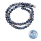 DIY Natuarl Blue Spot Jasper Bead Beacelet/Necklaces Making Kits, 6mm, Hole: 1mm, about 61~65pcs/strand, 15 inch, 1 strand