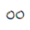 Ion Plating(IP) 304 Stainless Steel Open Jump Rings, Ring, Rainbow Color, 6x1mm, 18Gauge, Inner Diameter: 4mm