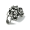 Retro 304 Stainless Steel Pendants, Manual Polishing, Kylin Charm, Antique Silver, 33x18x10mm, Hole: 4x9mm