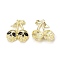 Rack Plating Alloy Enamel Pendants, Cherry with Skull Charm, Golden, 31.5x27.5x5.5mm, Hole: 1.8mm