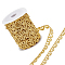 ABS Plastic Beaded Trimming, Edge Lace Ribbon, with Plastic Empty Spools, Gold, 16x2mm, about 16.40 Yards(15m)/Roll