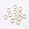 304 Stainless Steel Open Jump Rings, Real 24K Gold Plated, 18 Gauge, 5x1mm, Inner Diameter: 3mm