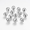 CCB Plastic Beads, Round, Corrugated  Beads, Platinum, 12mm, Hole: 2mm