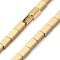 Electroplated Synthetic Non-magnetic Hematite Beads Strands, Rectangle, Light Gold Plated, 4x2.5x2.5mm, Hole: 0.8mm, about 104pcs/strand, 17.09''(43.4cm)