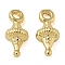 Rack Plating Brass Pendants, Long-Lasting Plated, Lead Free & Cadmium Free, Cone Charms, Real 18K Gold Plated, 8x3.5mm, Hole: 1mm