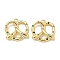 Rack Plating Brass Micro Pave Cubic Zirconia Pendants, Long-Lasting Plated, Lead Free & Cadmium Free, Heart Charms, Real 18K Gold Plated, 13.5x13.5x3mm, Hole: 1.5mm