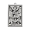 Non-Tarnish 201 Stainless Steel Pendants, Laser Engraved Pattern, Tarot Card Pendants, Judgement XX, 40x24x1mm, Hole: 2mm