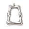 Non-Tarnish 304 Stainless Steel Pendants, Trapezoid Charm, Stainless Steel Color, 24x17.5x4mm, Hole: 1.8mm
