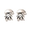 Tibetan Style Alloy Beads, Cadmium Free & Lead Free, Jellyfish, Antique Silver, 14x11.5x4mm, Hole: 1.6mm, about 578pcs/1000g