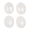 Natural Quartz Crystal Cabochons, Faceted, Oval, 18x13x6mm
