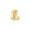Brass Pendants, Cadmium Free & Nickel Free & Lead Free, Real 18K Gold Plated, Letter D, 22x18.5x6.5mm, Hole: 2.5x3mm