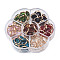 K9 Glass Pendants, with Light Gold Plated Brass Findings, Oval, Faceted, Mixed Color, 16x9.5x4.5mm, Hole: 2mm