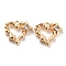 Brass Micro Pave Cubic Zirconia Pendants, Cadmium Free & Nickel Free & Lead Free, Heart Charm, Real 18K Gold Plated, 14x16x4mm, Hole: 1.2mm